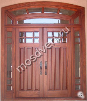 Парадная арочная дверь со стеклянными вставками - купить от производителя Мосдвери Парадная арочная дверь со стеклянными вставками