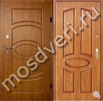 Утеплённая квартирная дверь с отделкой МДФ орехового цвета - купить от производителя Мосдвери Утеплённая квартирная дверь с отделкой МДФ орехового цвета