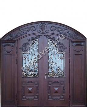 Двустворчатые высокие двери SS-63 с декоративными элементами - купить от производителя Мосдвери Двустворчатые высокие двери SS-63 с декоративными элементами