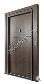 Входная дверь в коттедж широкая коричневого цвета - купить от производителя Мосдвери Входная дверь в коттедж широкая коричневого цвета