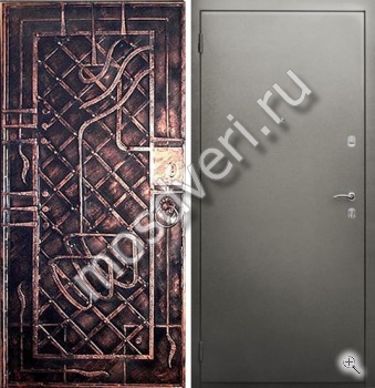 Входная кованая порощковая дверь - купить от производителя Мосдвери Входная кованая порощковая дверь