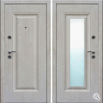 Входная дверь из массива дуба с зеркалом ВДЗ-32 - купить от производителя Мосдвери Входная дверь из массива дуба с зеркалом ВДЗ-32